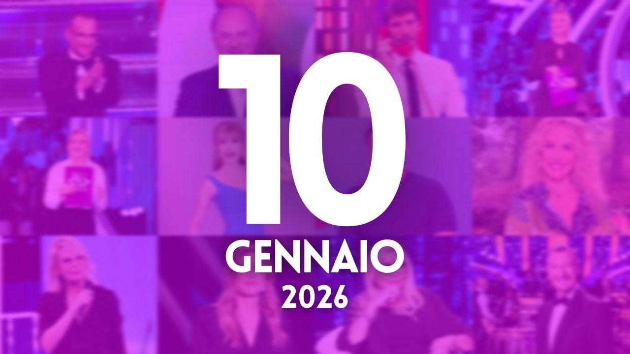 ascolti tv notizie 10 gennaio 2026