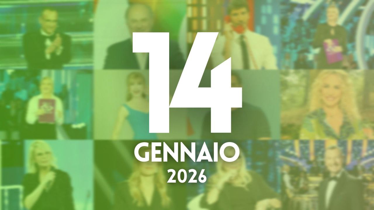 ascolti tv notizie 14 gennaio 2026