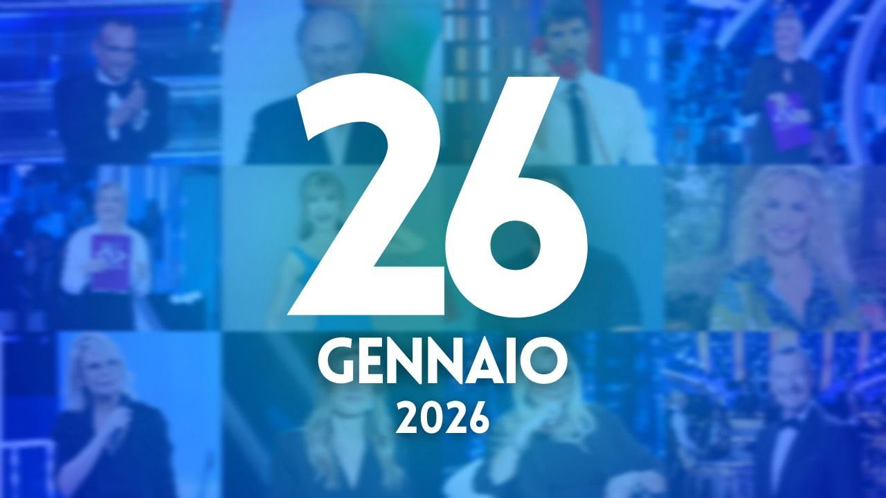 ascolti tv notizie 26 gennaio 2026