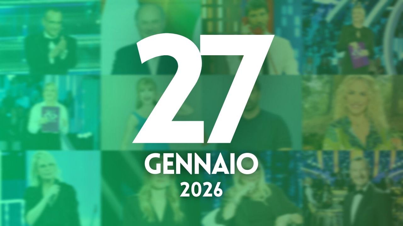 ascolti tv notizie 27 gennaio 2026