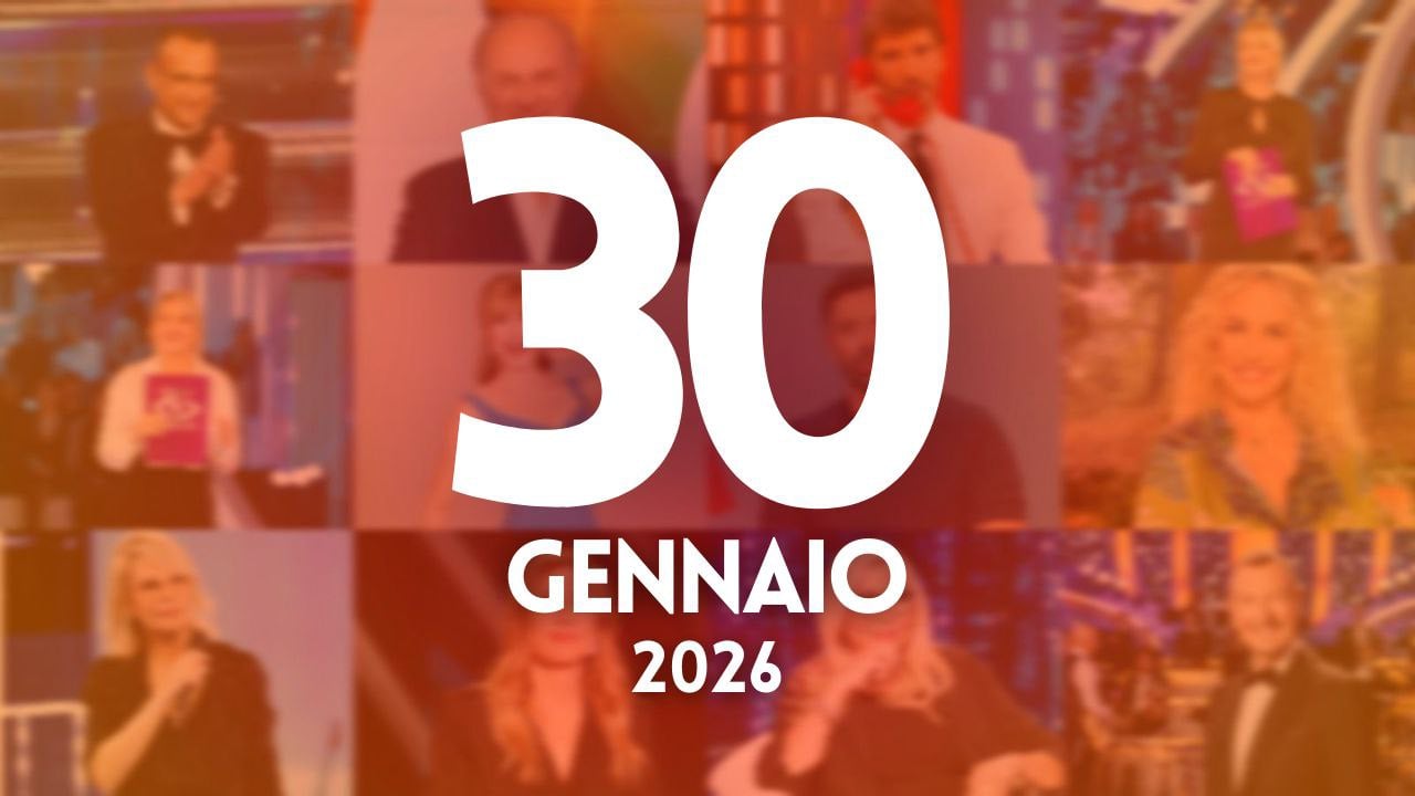 ascolti tv notizie 30 gennaio 2026