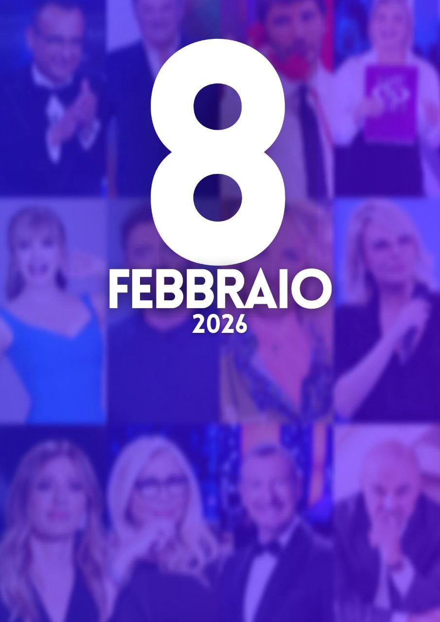 ascolti tv notizie 8 febbraio 2026