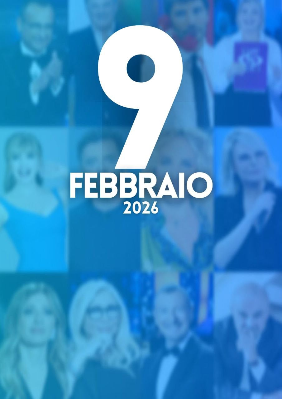 ascolti tv notizie 9 febbraio 2026