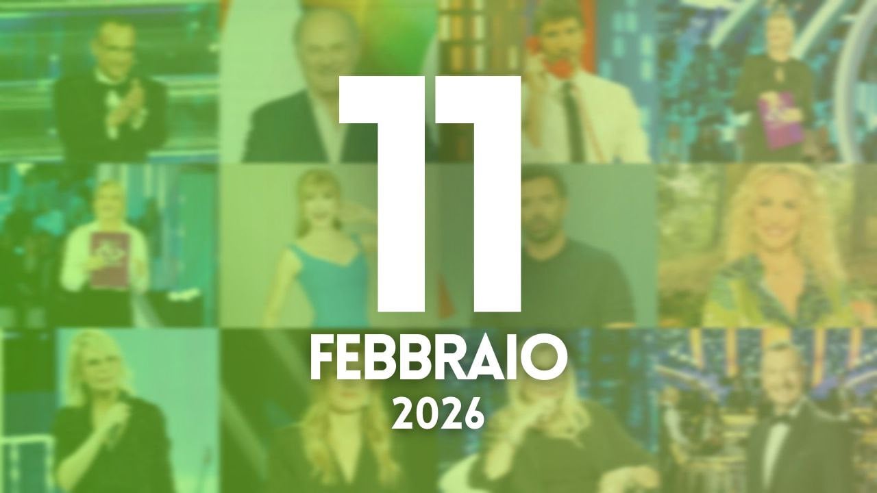 ascolti tv notizie 11 febbraio 2026