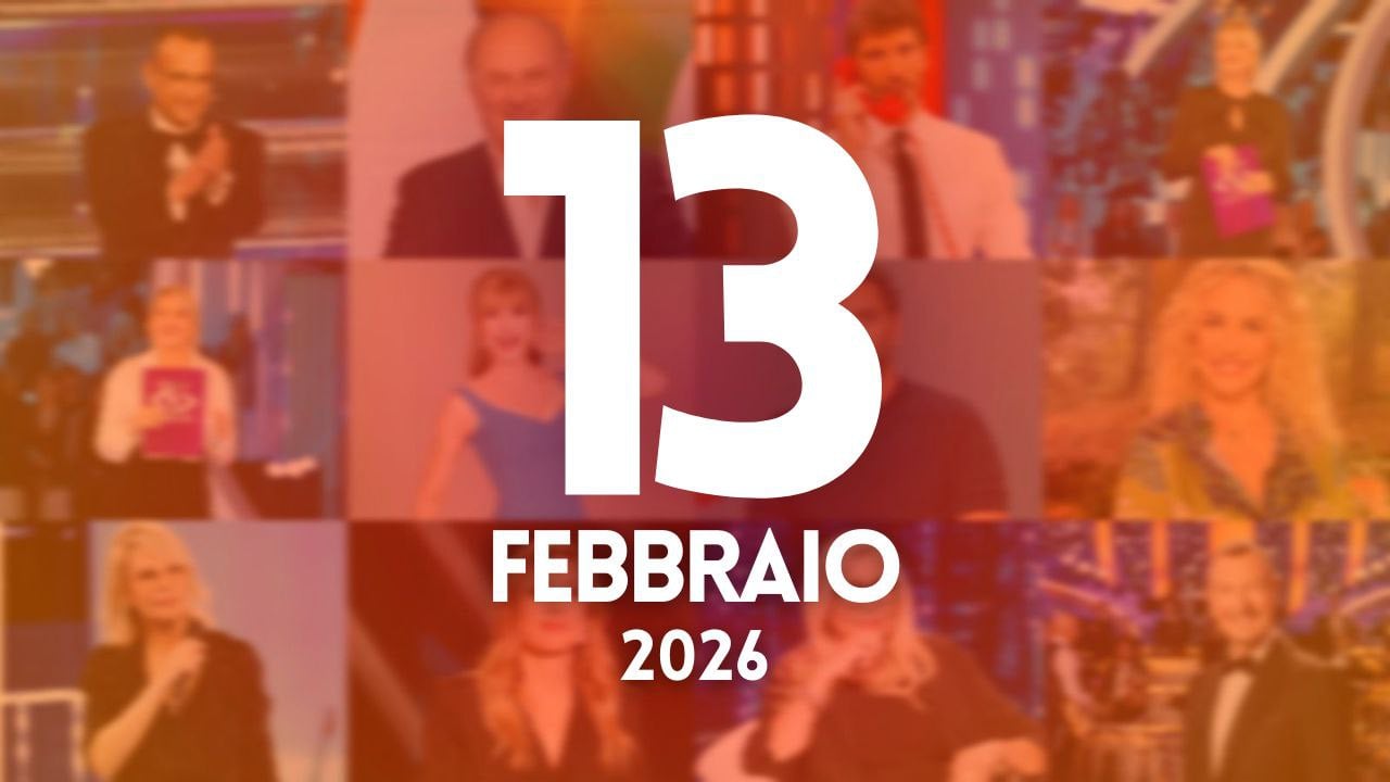 ascolti tv notizie 13 febbraio 2026