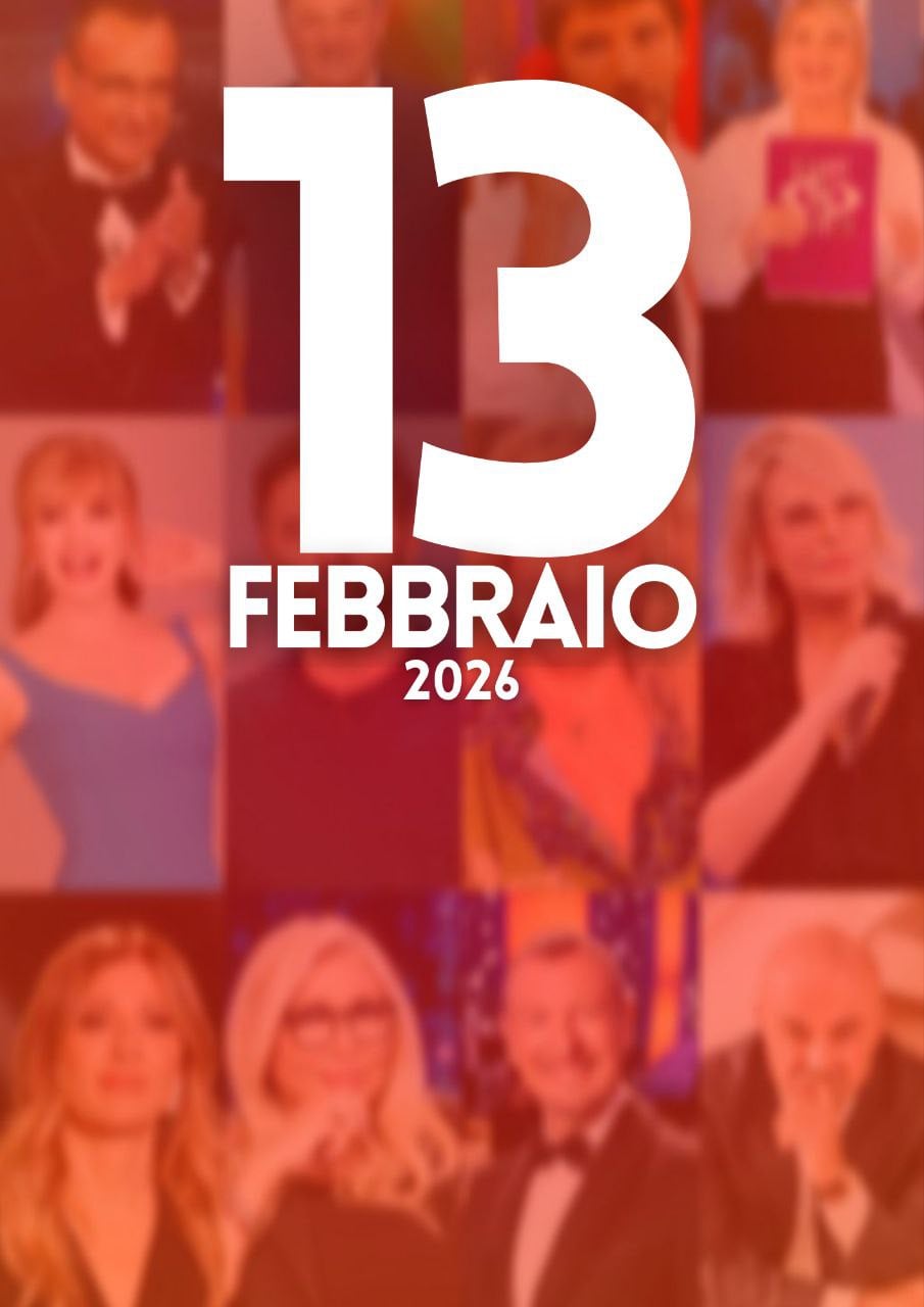 ascolti tv notizie 13 febbraio 2026