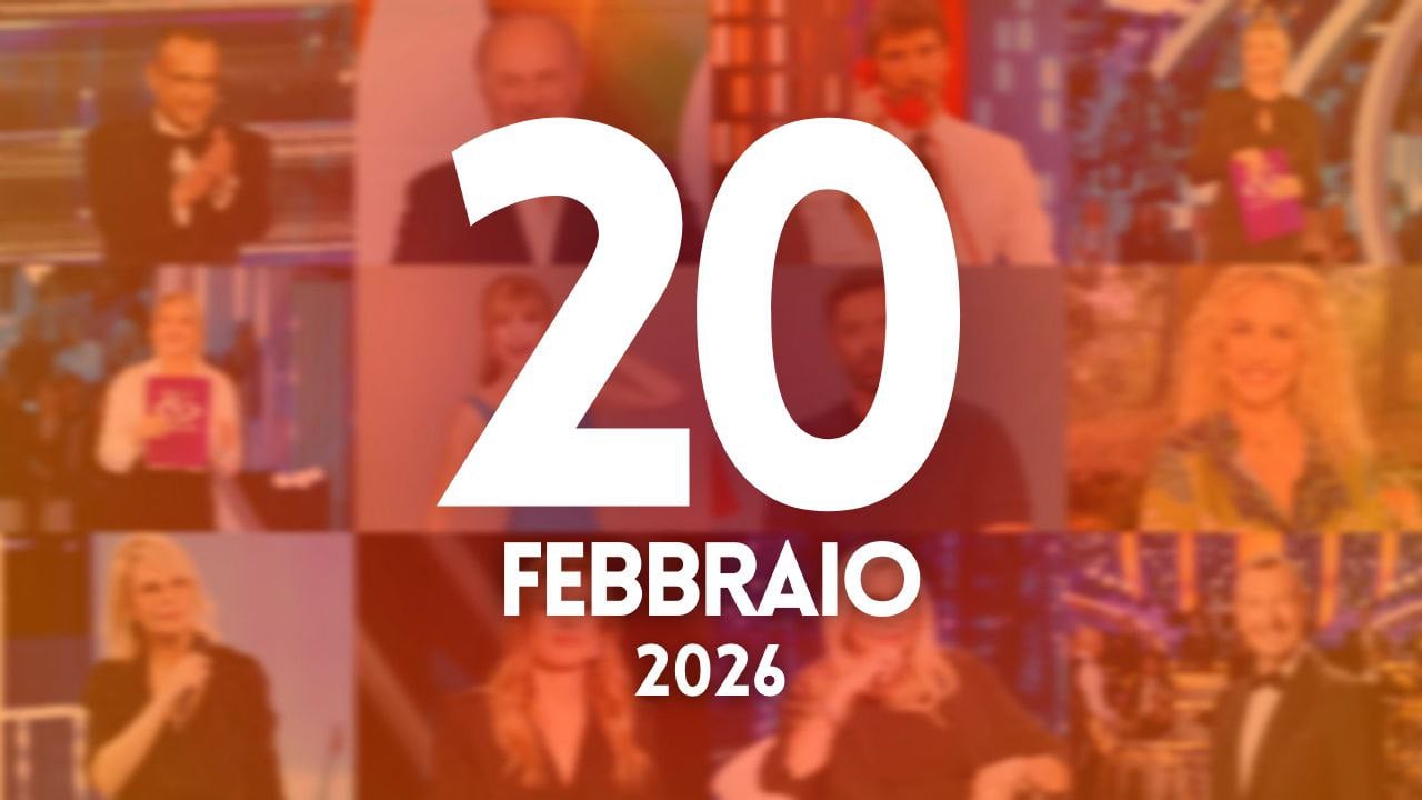 ascolti tv notizie 20 febbraio 2026