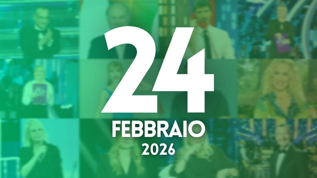 ascolti tv notizie 24 febbraio 2026