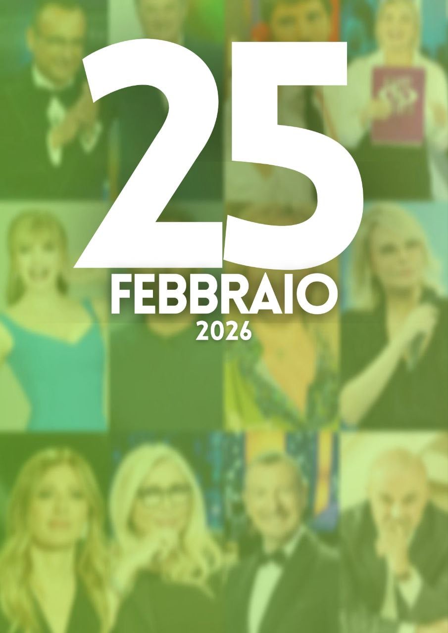 ascolti tv notizie 25 febbraio 2026