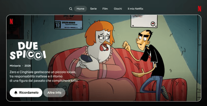 Sanremo 2026 spot Netflix prima serata