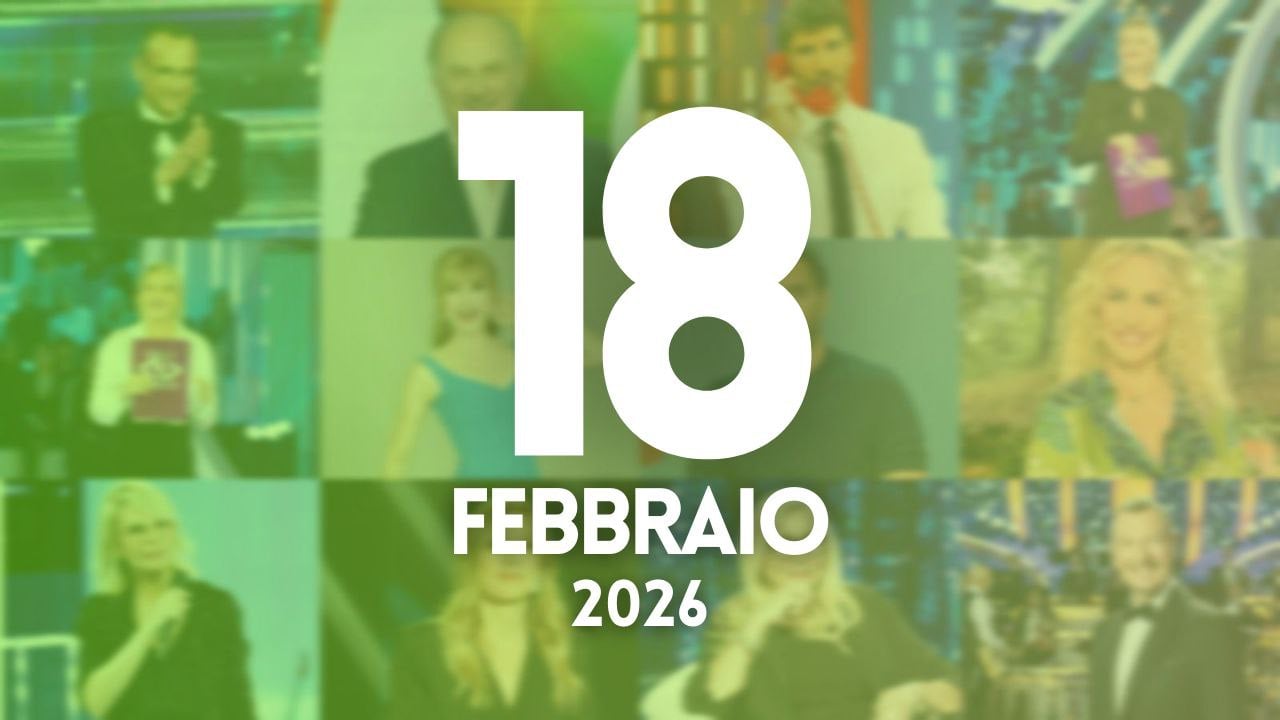 ascolti tv notizie 18 febbraio 2026