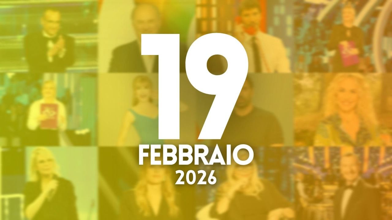 ascolti tv notizie 19 febbraio 2026