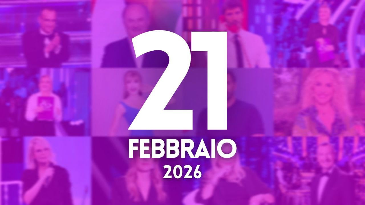 ascolti tv notizie 21 febbraio 2026